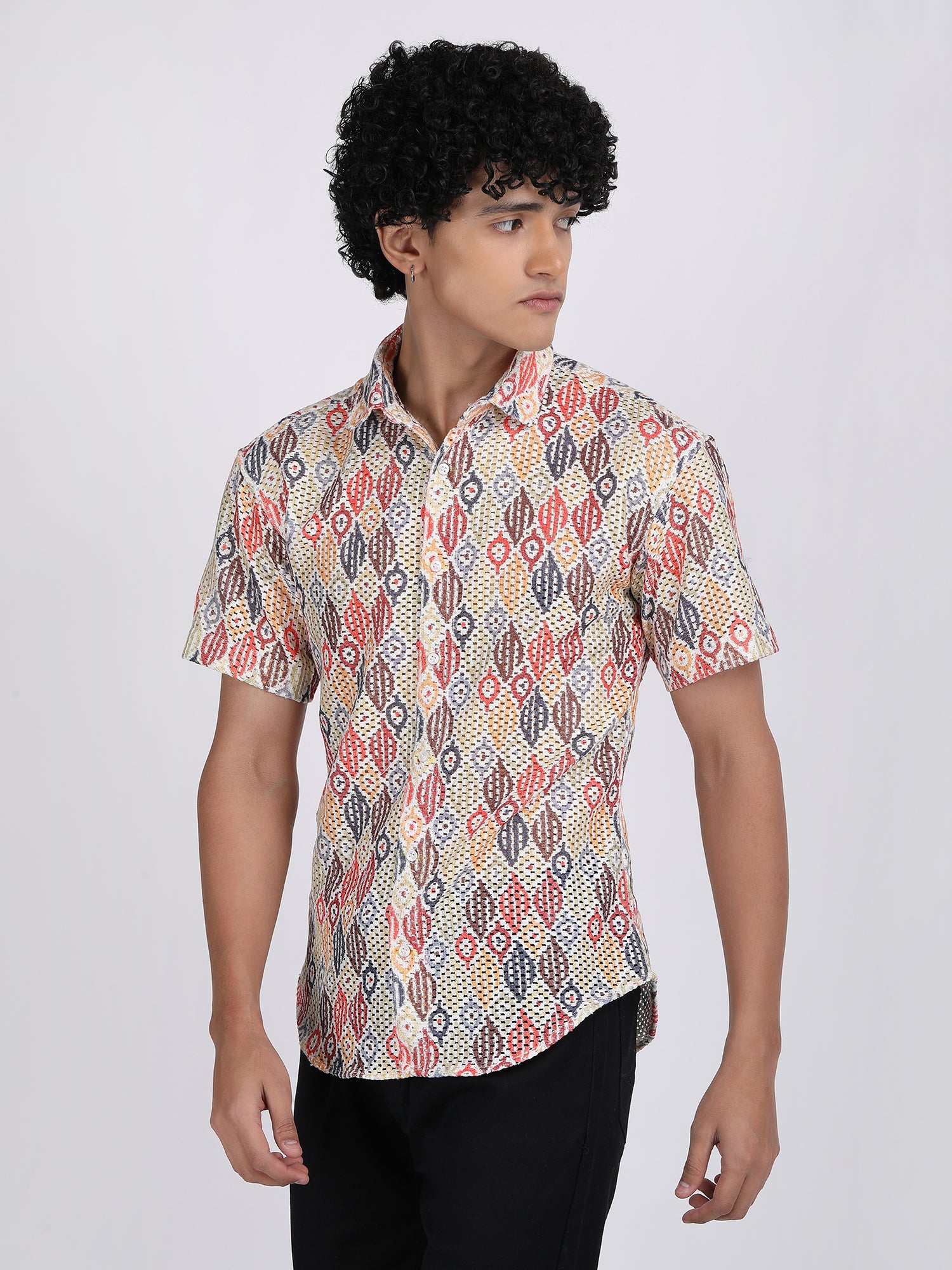 Light Multi Dual Fusion Crochet Shirt