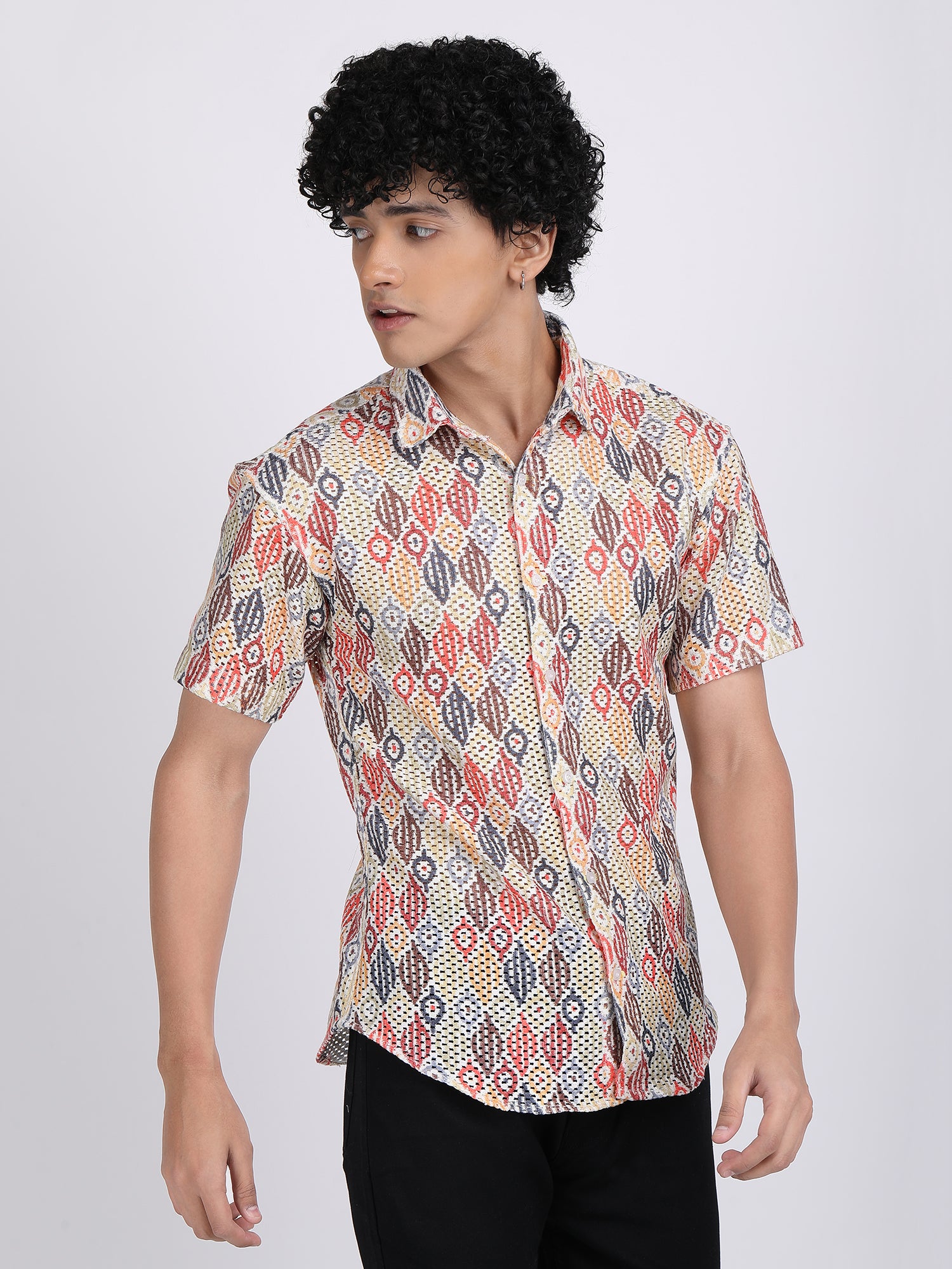 Light Multi Dual Fusion Crochet Shirt