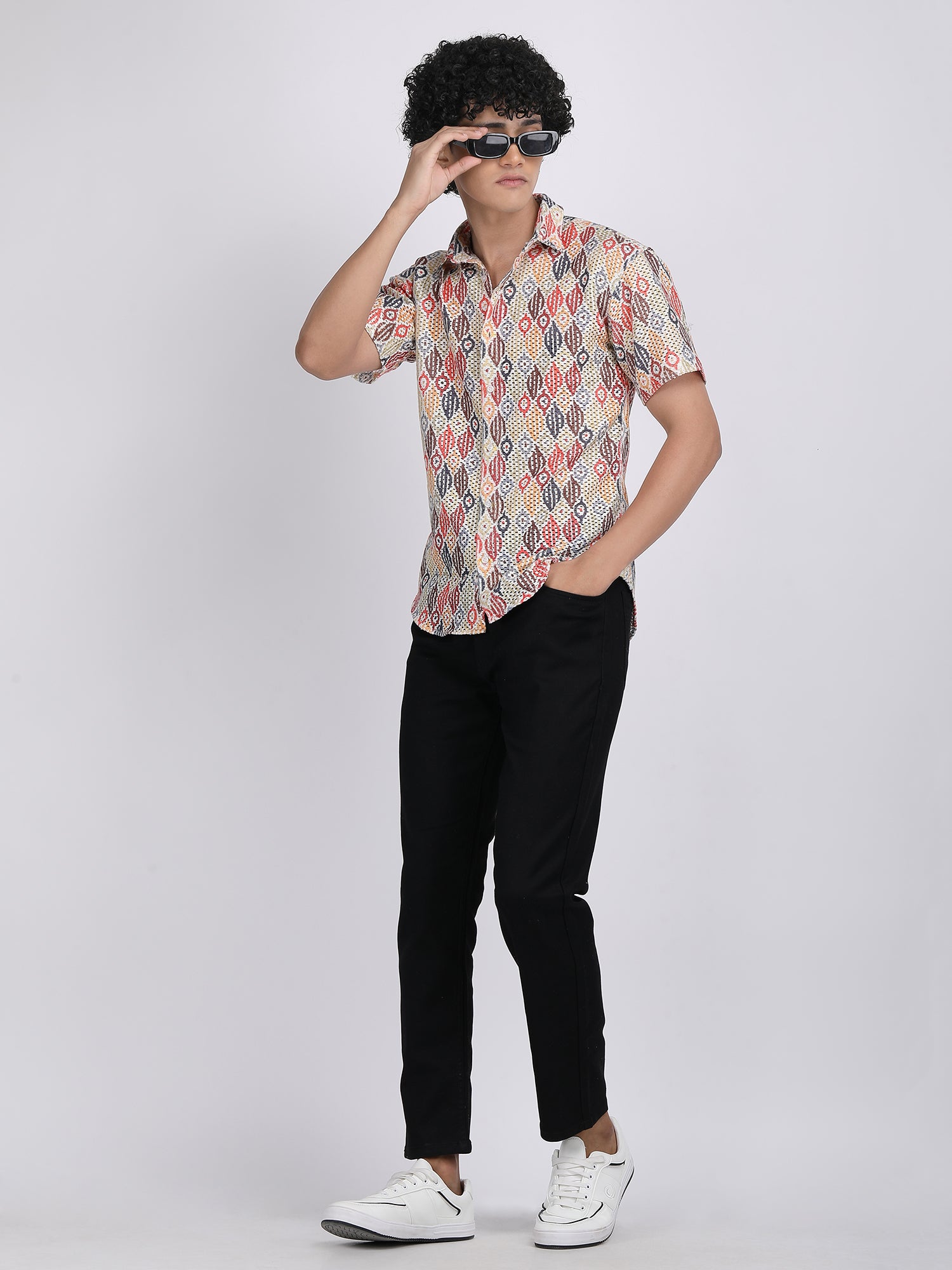 Light Multi Dual Fusion Crochet Shirt