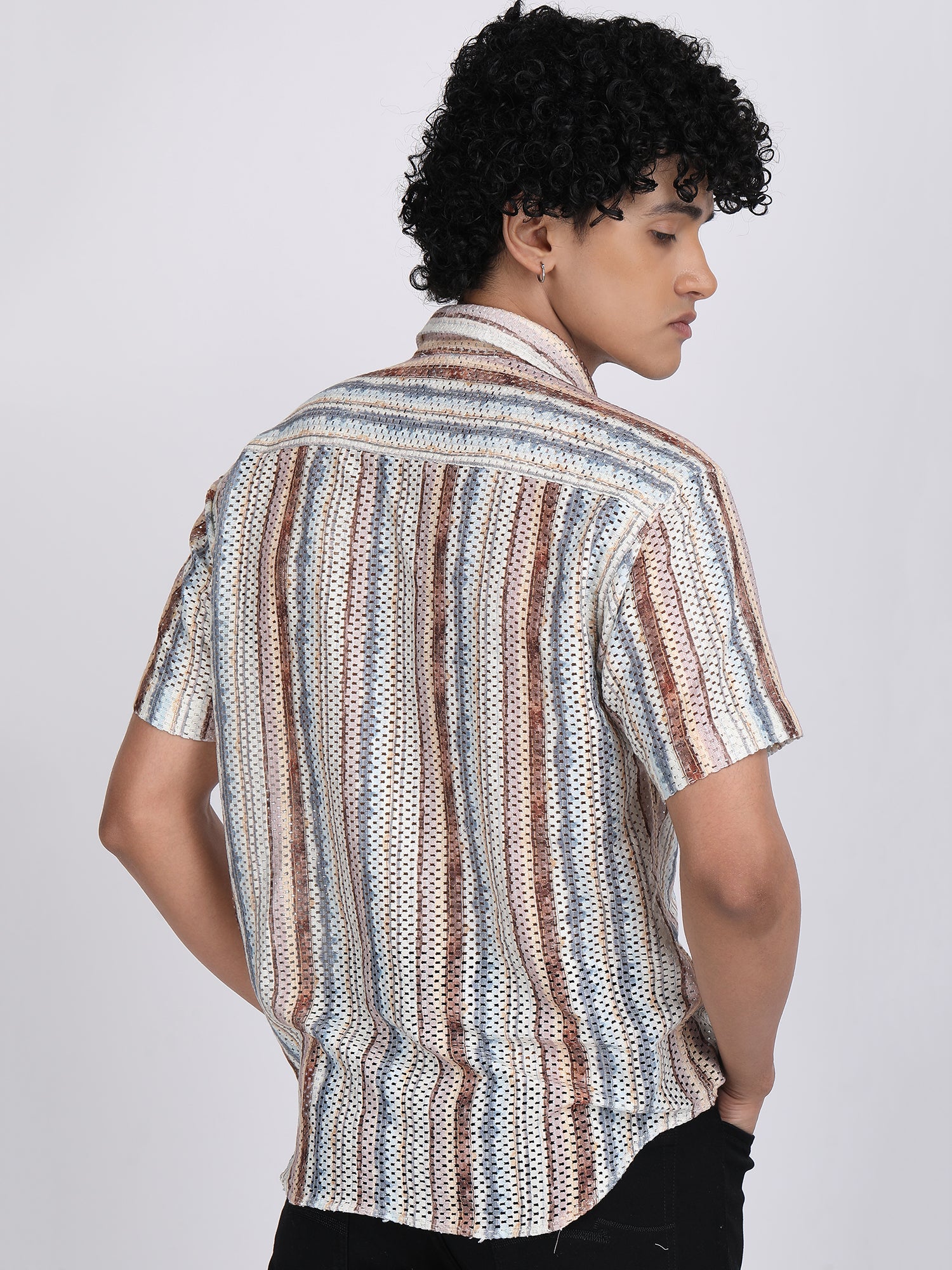 Cream Dual Fusion Crochet Shirt
