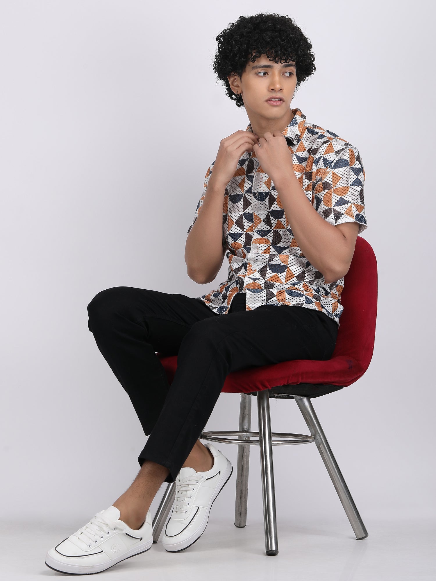 Light Brown Dual Fusion Crochet Shirt