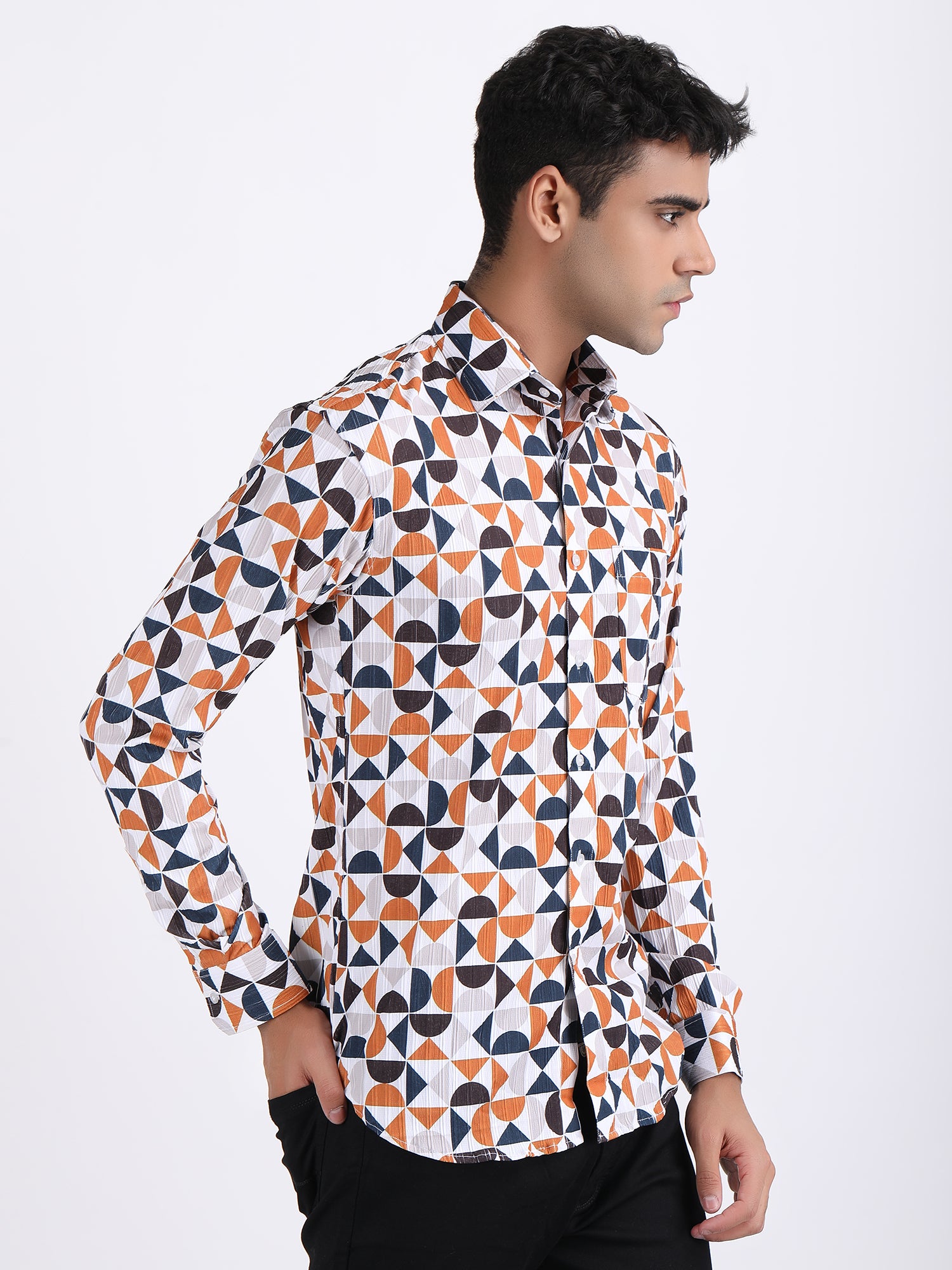 Multi Popcorn Print Premium Full Sleeves Shirt