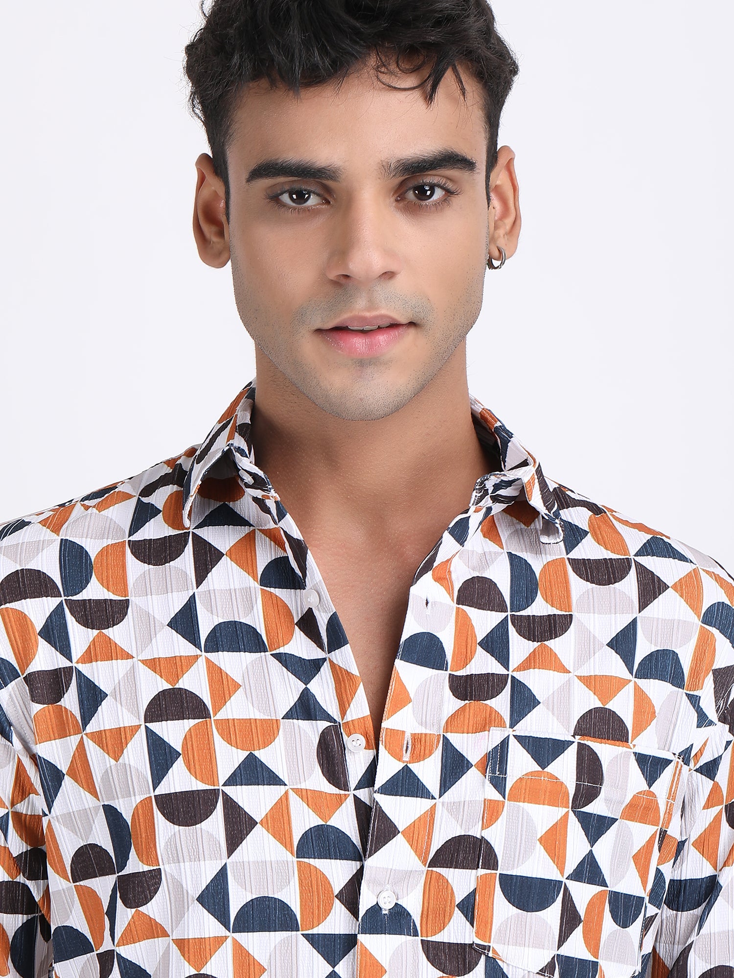 Multi Popcorn Print Premium Full Sleeves Shirt