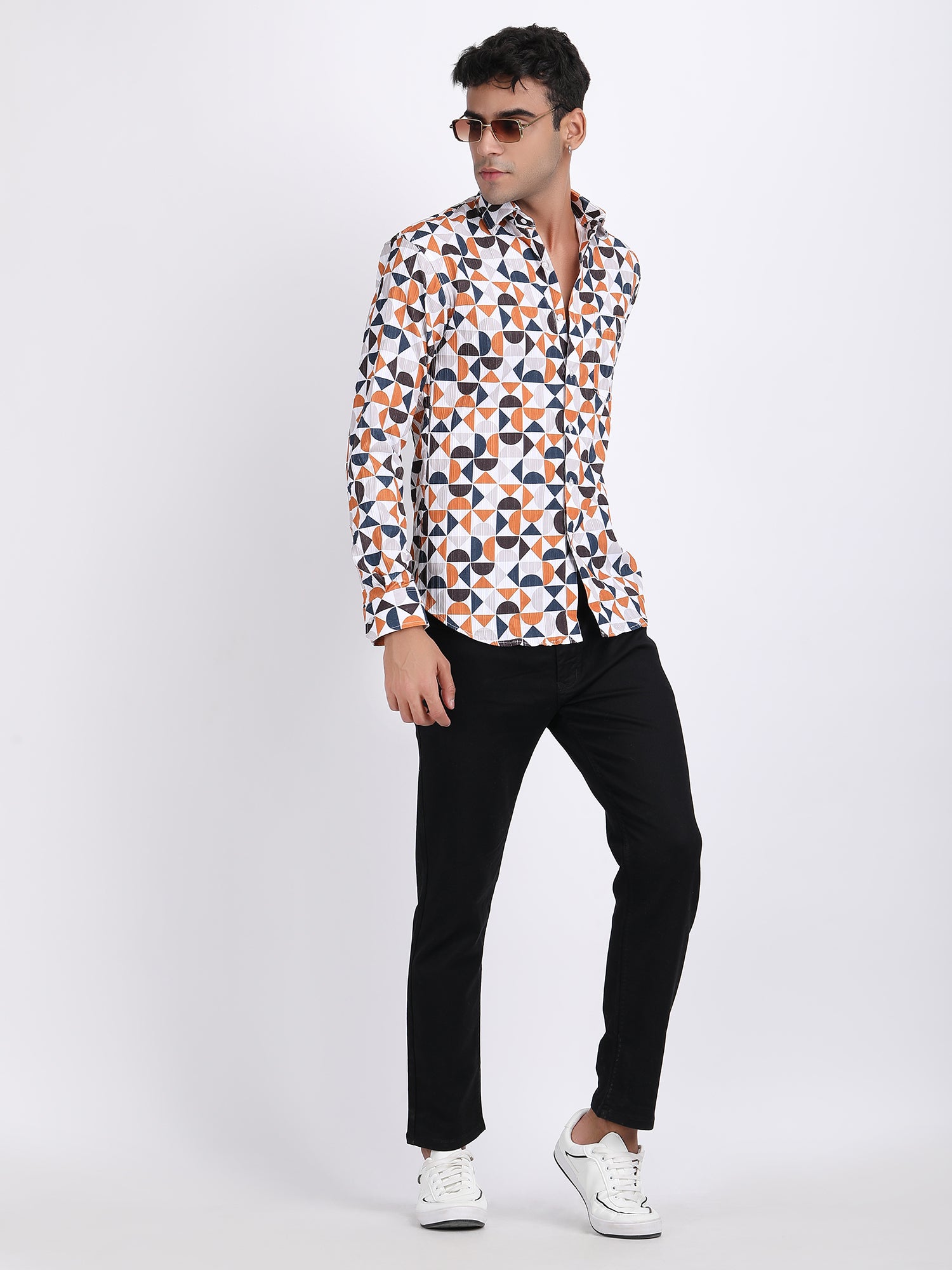 Multi Popcorn Print Premium Full Sleeves Shirt