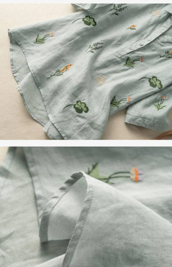 Crafted for Comfort: Women's Slate Grey Embroidery Top