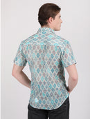 Beetle Green Dual Fusion Crochet Shirt