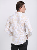 Light Cream Popcorn Print Premium Full Sleeves Shirt