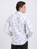 Multi White Popcorn Print Premium Full Sleeves Shirt
