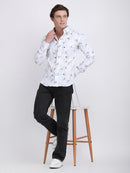 Multi White Popcorn Print Premium Full Sleeves Shirt