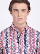 Blue Popcorn Print Premium Full Sleeves Shirt