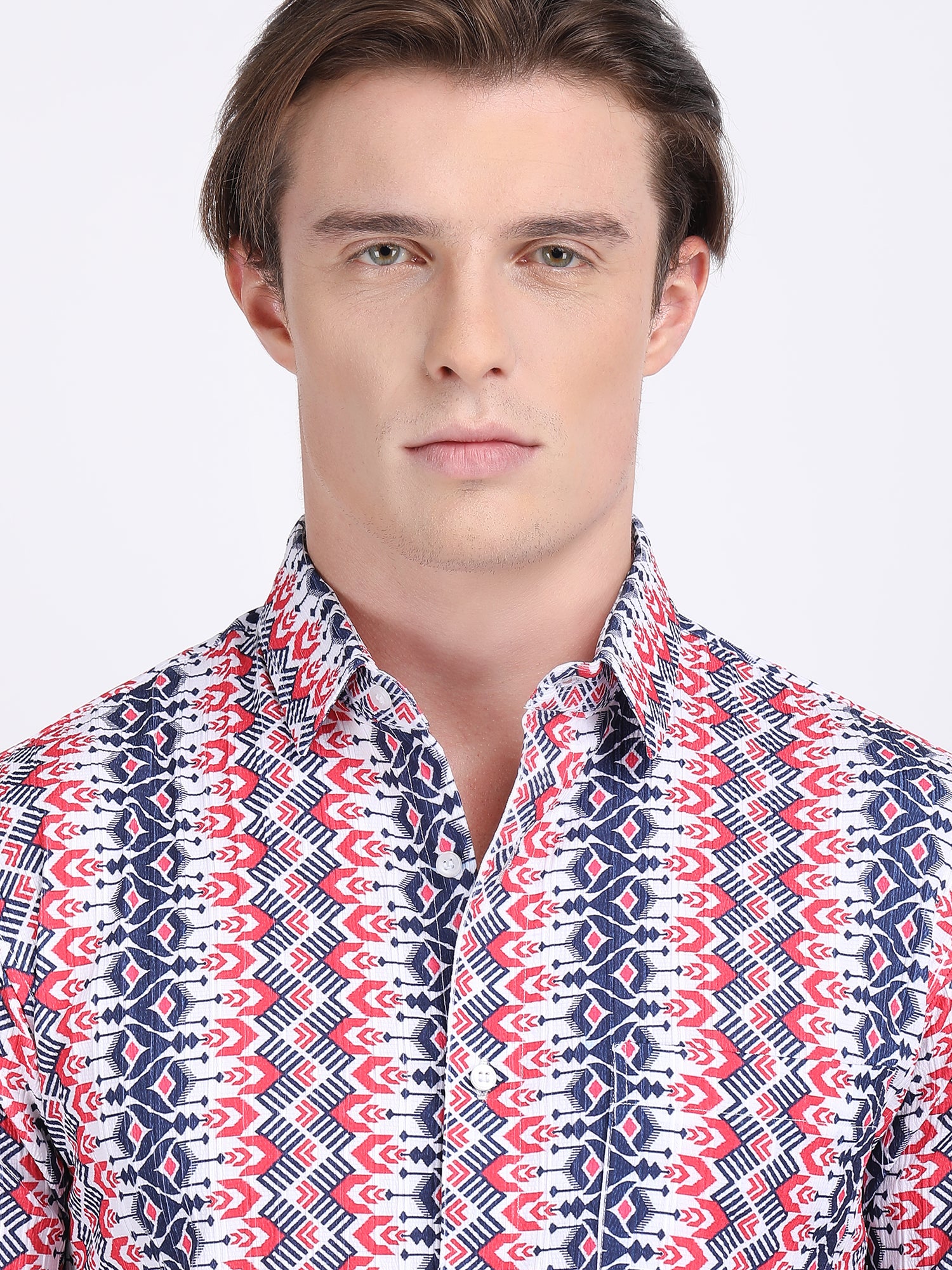 Blue Popcorn Print Premium Full Sleeves Shirt