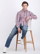 Blue Popcorn Print Premium Full Sleeves Shirt