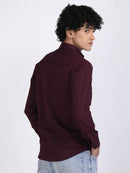Wine Popcorn Texture Full Sleeves Shirt