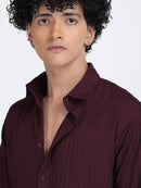 Wine Popcorn Texture Full Sleeves Shirt