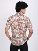 Brown Dual Fusion Crochet Shirt