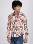 Grey Popcorn Print Premium Full Sleeves Shirt