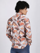 Grey Popcorn Print Premium Full Sleeves Shirt