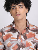 Grey Popcorn Print Premium Full Sleeves Shirt