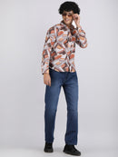 Grey Popcorn Print Premium Full Sleeves Shirt