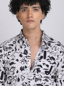 Dark White Popcorn Print Premium Full Sleeves Shirt