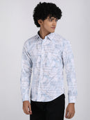 Light White Popcorn Print Premium Full Sleeves Shirt