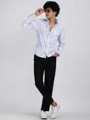 Light White Popcorn Print Premium Full Sleeves Shirt