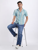 Dirty Blue Dual Fusion Crochet Shirt