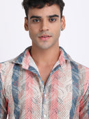 Rose Pink Dual Fusion Crochet Shirt