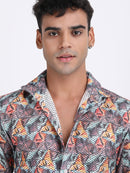 Dark Grey Dual Fusion Crochet Shirt