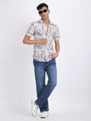 Catskill White Dual Fusion Crochet Shirt