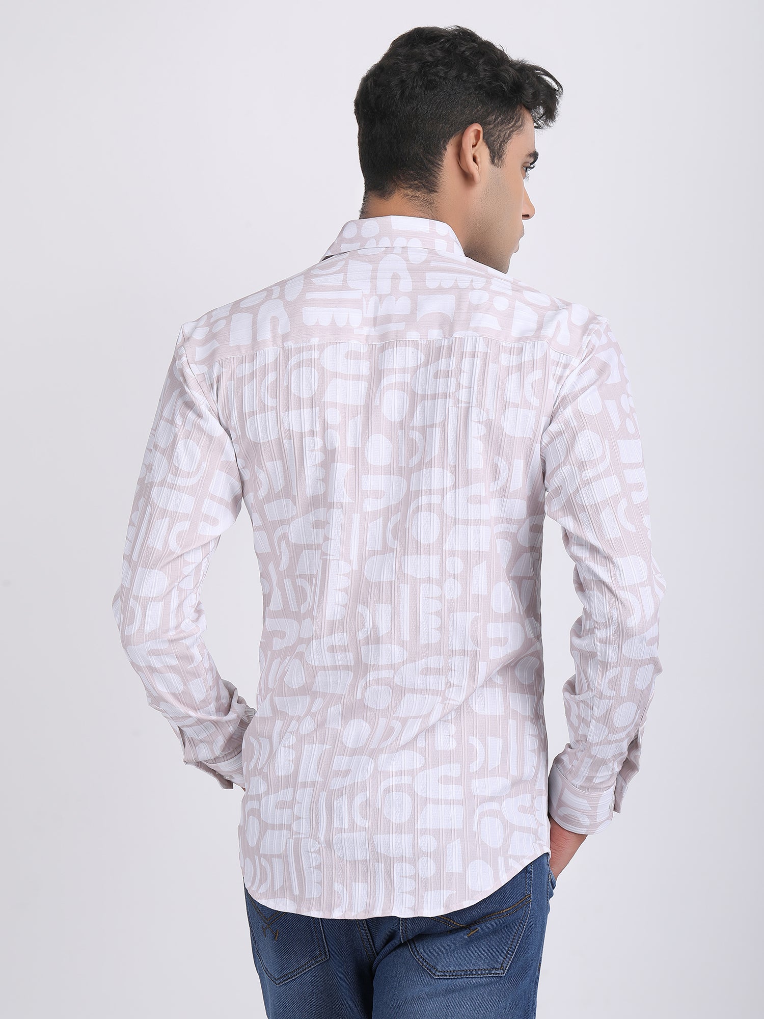 Light Purple Popcorn Print Premium Full Sleeves Shirt