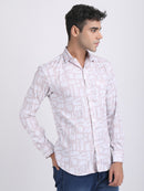Light Purple Popcorn Print Premium Full Sleeves Shirt