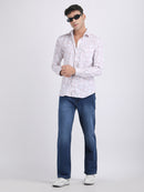 Light Purple Popcorn Print Premium Full Sleeves Shirt