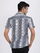 Navy Blue Dual Fusion Crochet Shirt