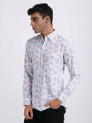 Dark White Popcorn Print Premium Full Sleeves Shirt