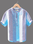 Classic Comfort: Men's Striped Cotton Kurta
