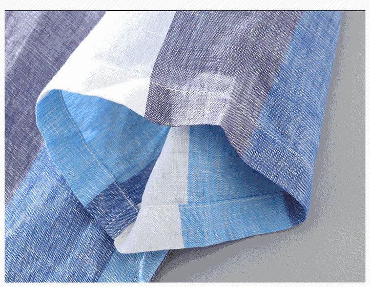 Classic Comfort: Men's Striped Cotton Kurta