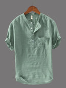 Stylish and Comfortable: Men's Green Cotton Kurta Shirt with Pocket