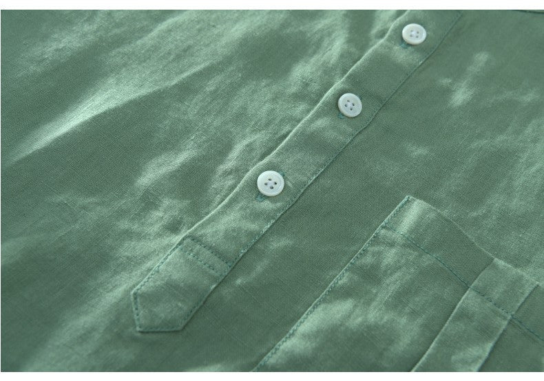 Stylish and Comfortable: Men's Green Cotton Kurta Shirt with Pocket