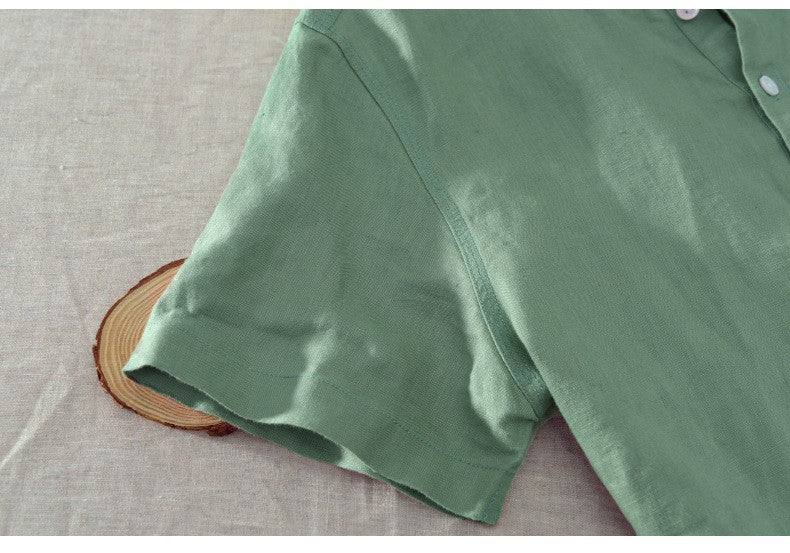 Stylish and Comfortable: Men's Green Cotton Kurta Shirt with Pocket