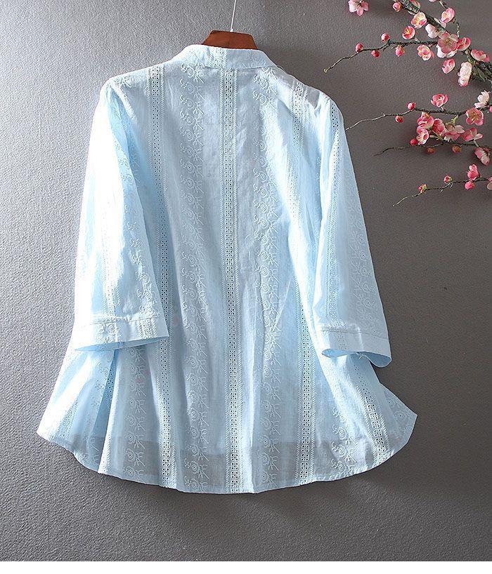 Step Out in Style with Our Charming Sky Blue Embroidery Tunic