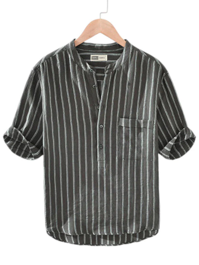 Men's Cotton Mehndi Colour Kurta Shirt with Pocket