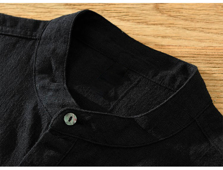 Classic Black, Modern Comfort: Men's Cotton Kurta Shirt